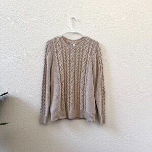 LL Bean Cotton Beige Sweater